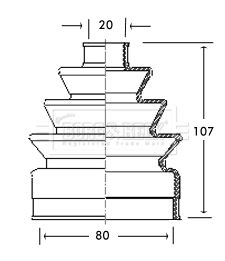 Zestaw osłon, wał napędowy BORG & BECK BCB2131