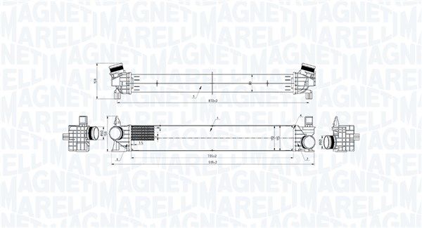 Chłodnica powietrza doładowującego MAGNETI MARELLI 351319206220
