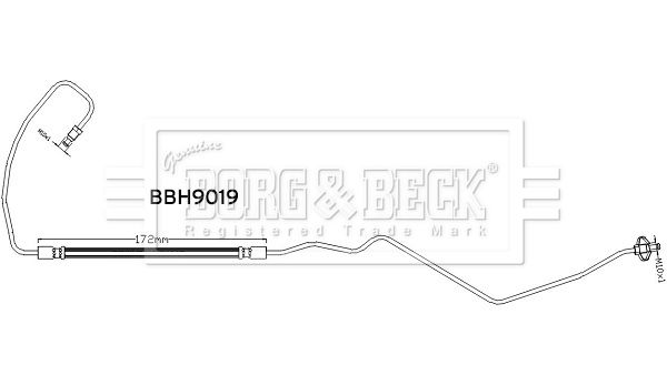 Przewód hamulcowy elastyczny BORG & BECK BBH9019