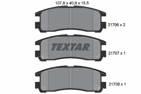 Sada brzdových platničiek kotúčovej brzdy TEXTAR 2170602