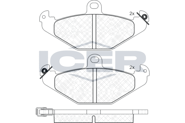 Zestaw klocków hamulcowych, hamulce tarczowe ICER 181379
