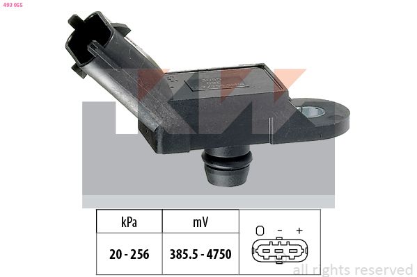 Czujnik ciśnienia powietrza, adaptacja wysokościowa KW 493 055