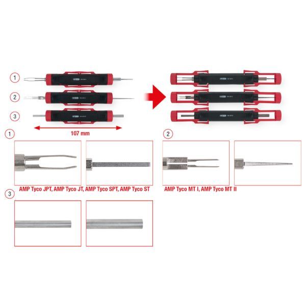 Levně Odblokovací nářadí, plochá/kulatá zástrčka KS TOOLS 154.0015