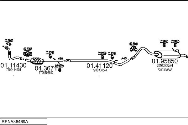 Układ wydechowy MTS RENA36469A009204
