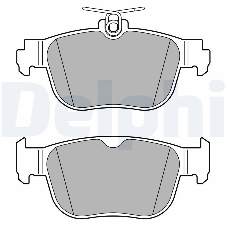 Zestaw klocków hamulcowych, hamulce tarczowe DELPHI LP3674