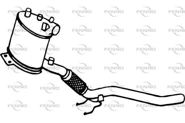 Filtr sadzy / filtr cząstek stałych, układ wydechowy FENNO 1K0254700JX