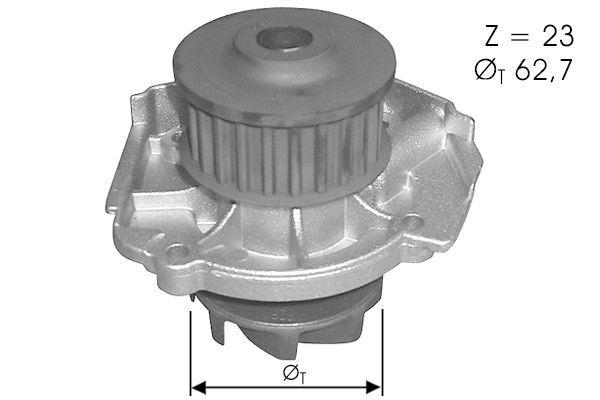 Pompe à eau, refroidissement du moteur