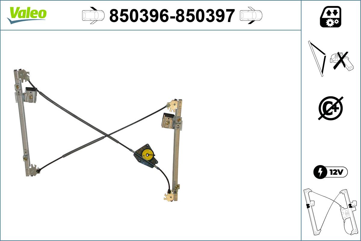 Mecanism actionare geam VALEO 850396
