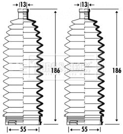 Zestaw osłon, układ kierowniczy BORG & BECK BSG3360