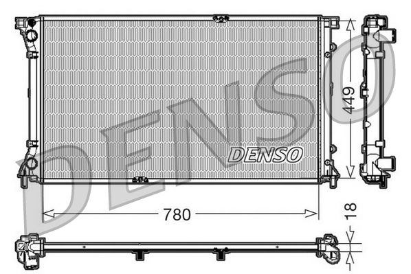 Chłodnica, układ chłodzenia silnika DENSO DRM23097