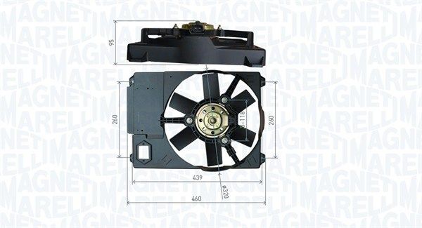 Ventilátor chladenia motora MAGNETI MARELLI 069422800010