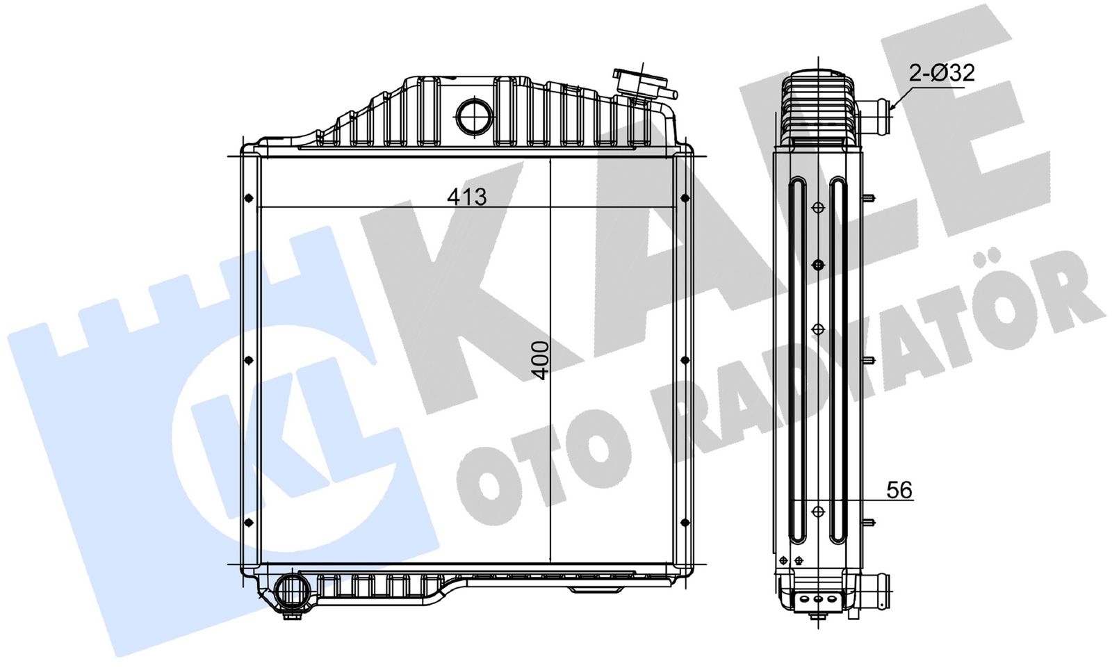 Radiator, racire motor KALE OTO RADYATÖR 282500