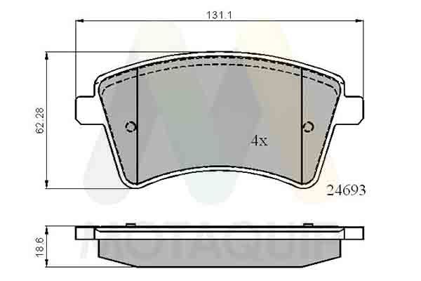 set placute frana,frana disc MOTAQUIP LVXL1415