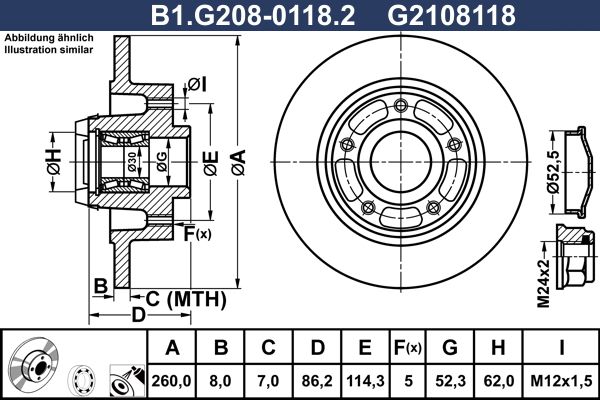 Tarcza hamulcowa GALFER B1.G208-0118.2
