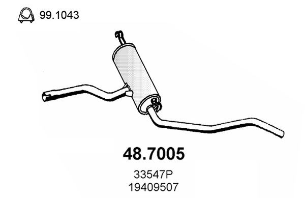 Tłumik końcowy ASSO 48.7005