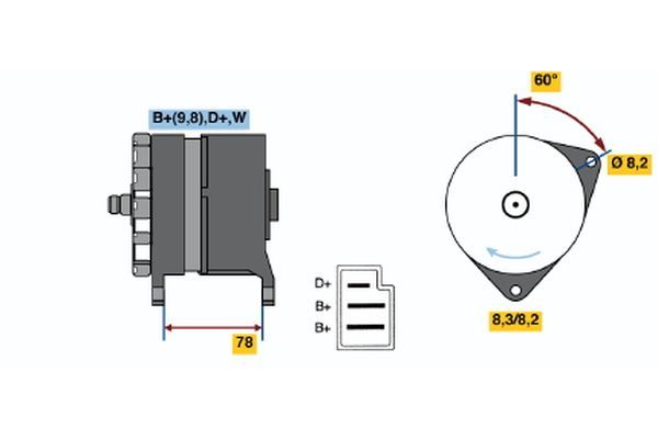 Alternator BOSCH 0 986 044 571