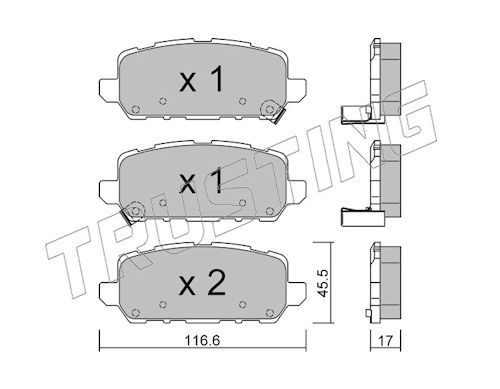 Piduriklotsi komplekt,ketaspidur