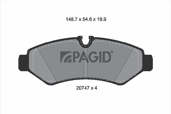 Zestaw klocków hamulcowych, hamulce tarczowe PAGID T4184N
