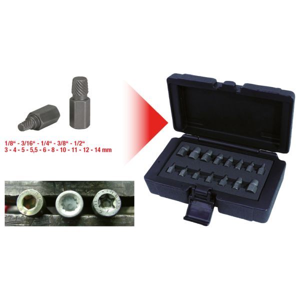 Set extractor bolturi KS TOOLS 150.1385