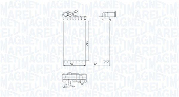 Wymiennik ciepła, ogrzewanie wnętrza MAGNETI MARELLI 350218436000