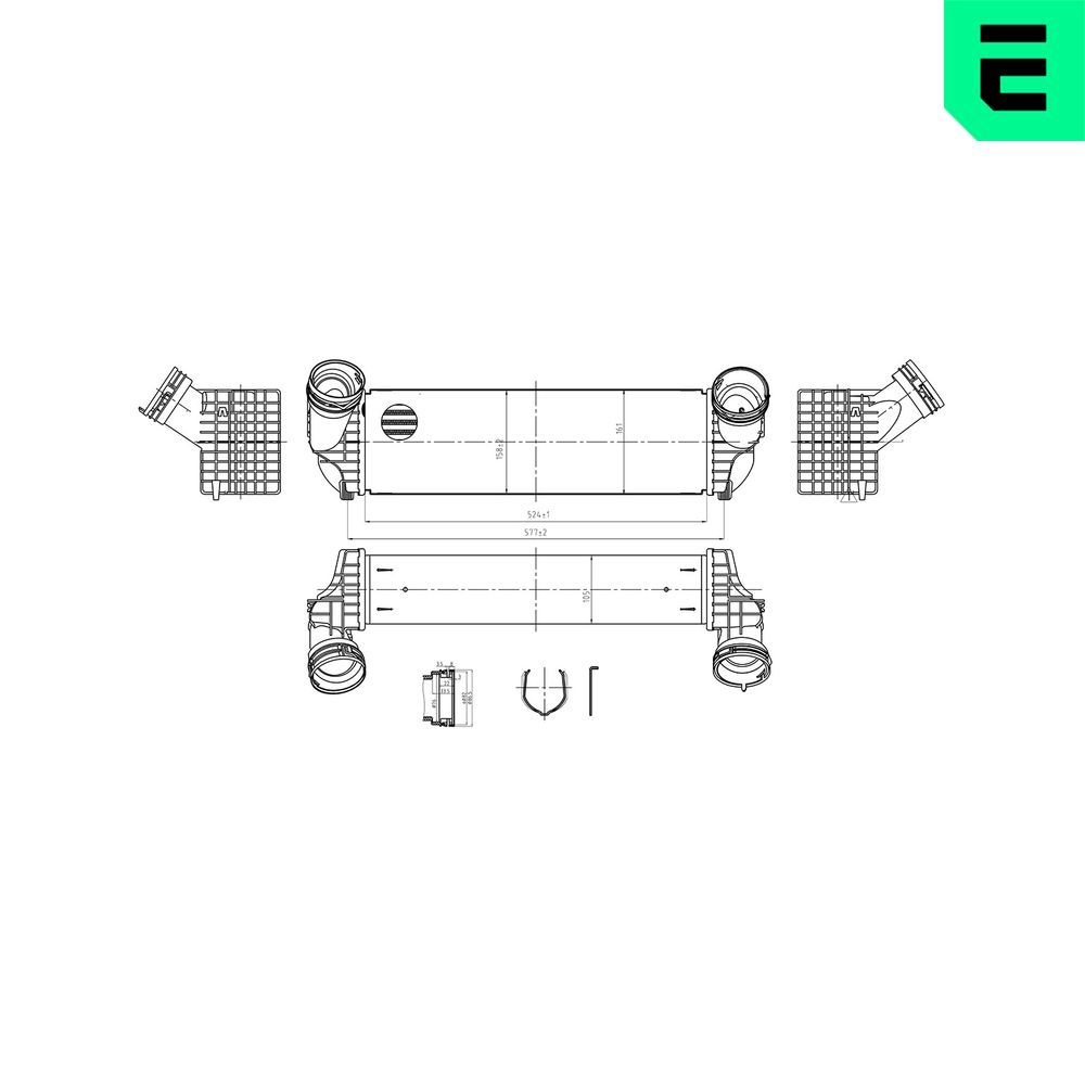 Intercooler, compresor ERA 672050