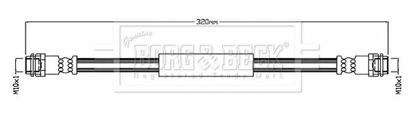 Przewód hamulcowy elastyczny BORG & BECK BBH8813