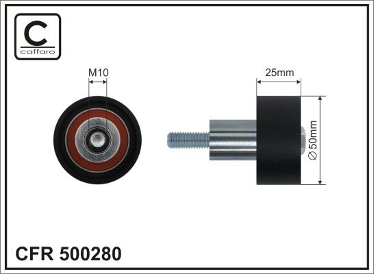 Obehová/vodiaca kladka ozubeného remeňa CAFFARO 500280