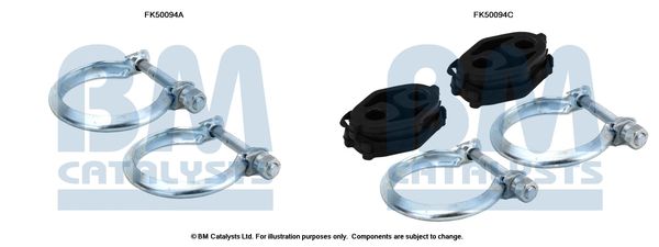 Zestaw montażowy, rura wydechowa BM CATALYSTS FK50094