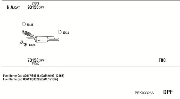 Układ wydechowy WALKER PEK033266