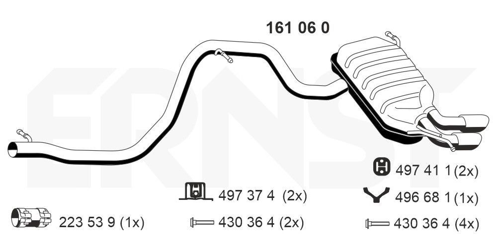 Toba esapament finala ERNST 161060