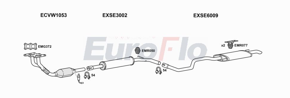 Układ wydechowy EUROFLO SEIBI161008A00