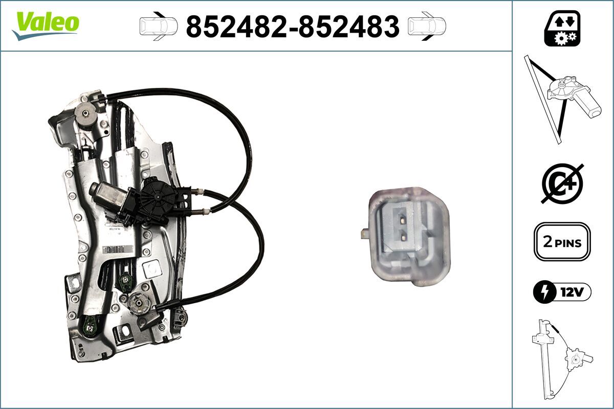 Mecanism actionare geam VALEO 852482
