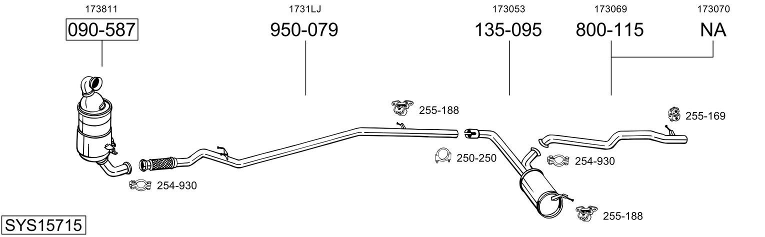 Układ wydechowy BOSAL SYS15715