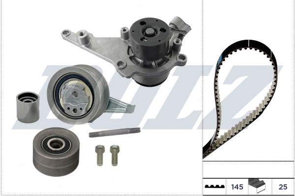 Pompa wodna + zestaw paska rozrządu DOLZ KD328