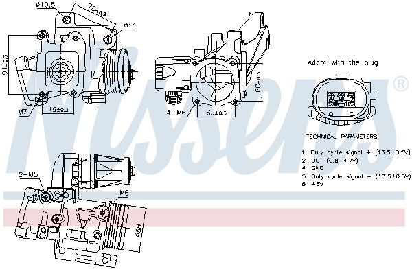 AGR / EGR - ventil NISSENS 98387