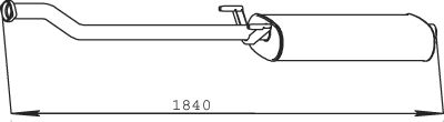 Tłumik środkowy DINEX 56314