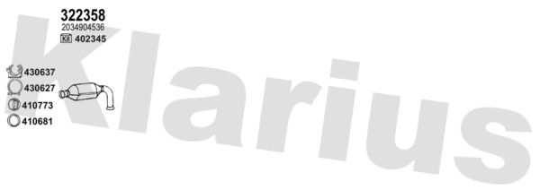 Układ wydechowy KLARIUS 601831E