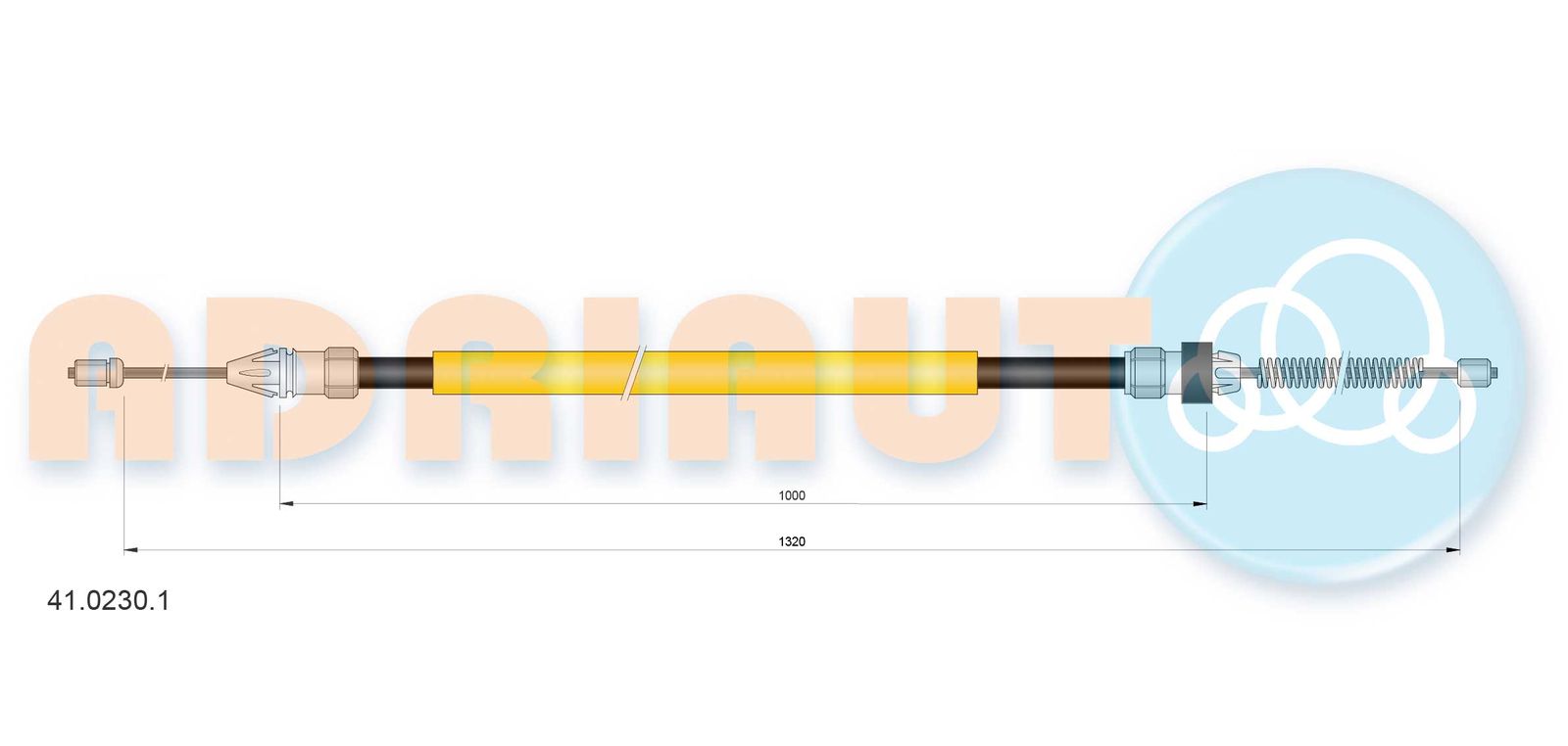 Cablu, frana de parcare ADRIAUTO 41.0230.1