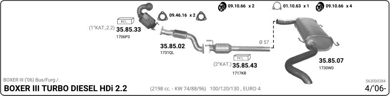 Układ wydechowy IMASAF 563000284