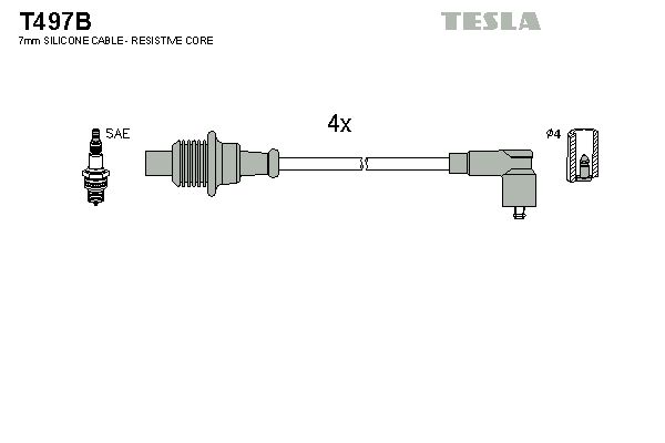 Sada kabelů pro zapalování TESLA T497B