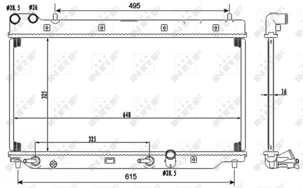 Chladič, chlazení motoru NRF 53110