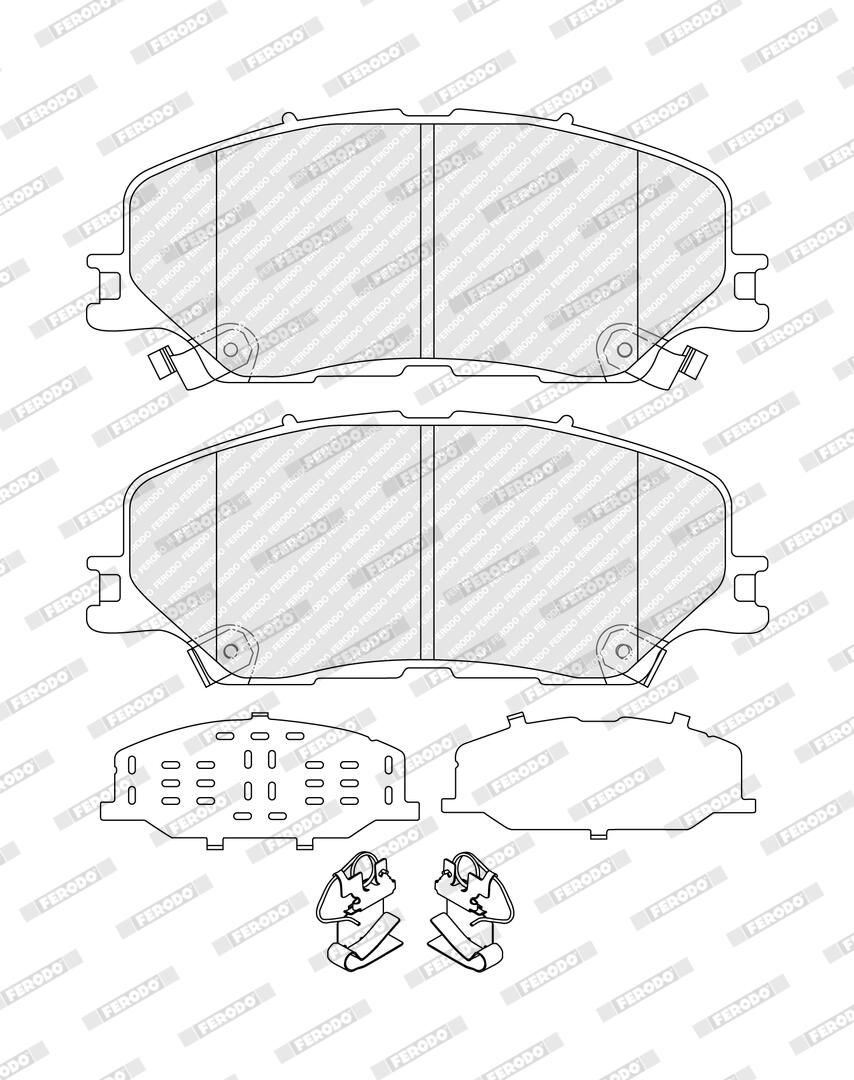 set placute frana,frana disc FERODO PREMIER ECO FRICTION FDB5542