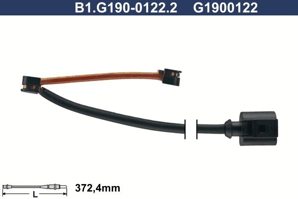Styk ostrzegawczy, zużycie okładzin hamulcowych GALFER B1.G190-0122.2