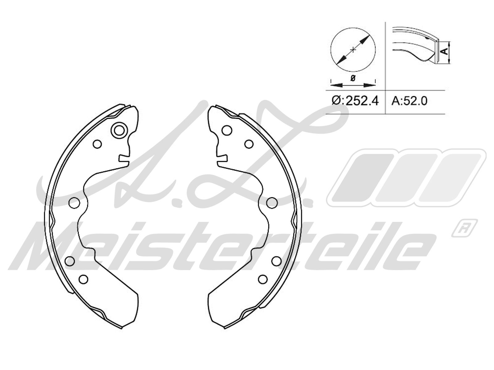 V40-8102 JEU DE MACHOIRES DE FREIN