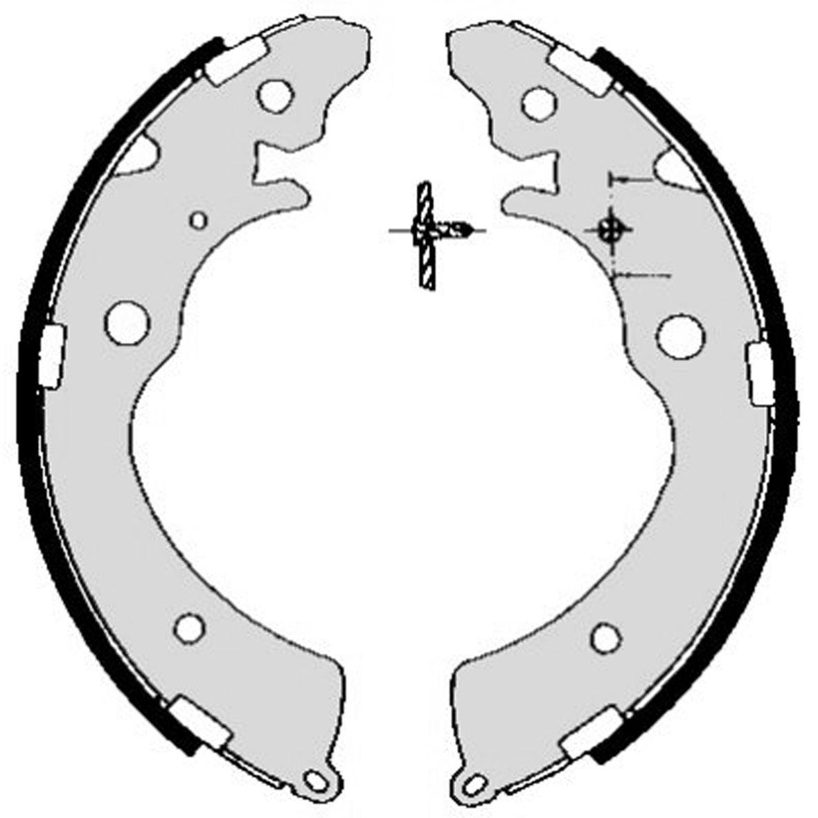 Jeu de mâchoires de frein