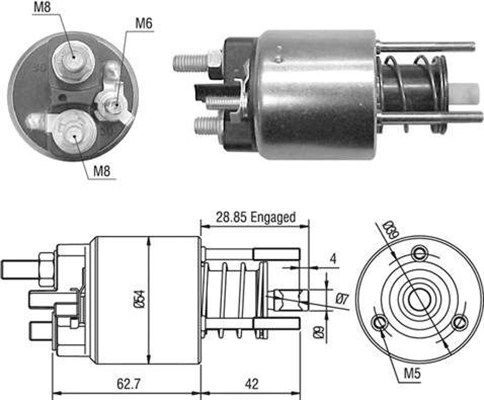 Elektromagnetický spínač, startér MAGNETI MARELLI 940113050453