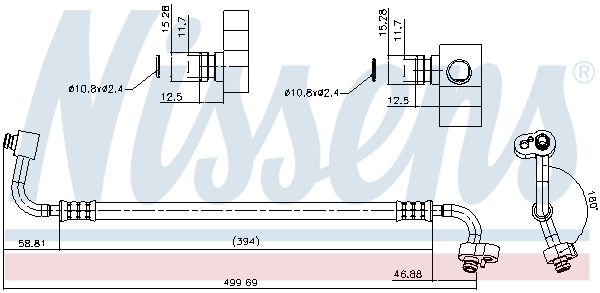 conducta inalta presiune,aer conditionat NISSENS 847648