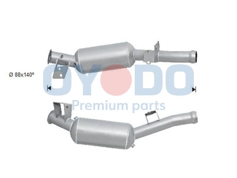 Filtr sadzy / filtr cząstek stałych, układ wydechowy OYODO 20N0134-OYO