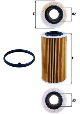 Olejový filter MAHLE OX 379D