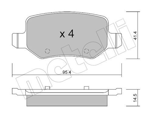set placute frana,frana disc METELLI 22-0565-0